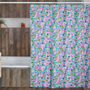 Schattigee roze en groene kikkers en lelie pads Gi Douchegordijn