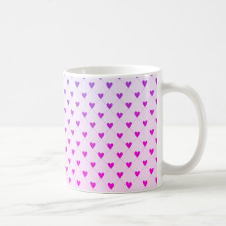 Schattigee Roze en paarse Hart Patroon Koffie Mok
