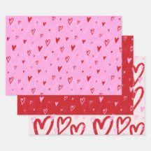 Schattigee roze en rode harten