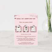 Schattigee Roze Geesten Halloween Uitnodiging Kawa (Voorkant)