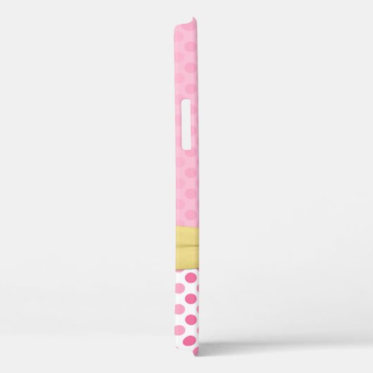 Schattigee Roze Gerbera Daisy Polka Dot Case-Mate iPhone Case (Achterkant / Rechts)