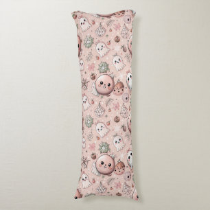 Schattigee Roze Ghost & Pastel Halloween Naadloos Lichaamskussen
