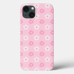 Schattigee Roze Girly Floral iPhone 13 Hoesje