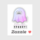 Schattigee Roze Google Eyes Ghost: Spooky & Whimsi Sticker (Vel)