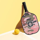 Schattigee roze groene camo, minimalistisch gepers pickleball paddle