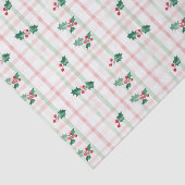 Schattigee roze groene retro kerst tissuepapier (Detail)
