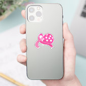 Schattigee roze hart lint pickleball borstkanker A Sticker (Telefoon)