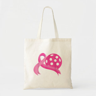Schattigee roze hart lint pickleball borstkanker A Tote Bag