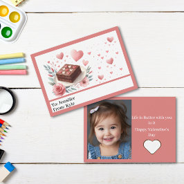 Schattigee Roze Harten Brownie Foto Classroom Vale Notitiekaartje