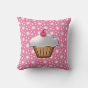 Schattigee roze kersencupcake kussen