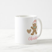 Schattigee Roze Kerst Gingerbread Man Mok (Voorkant rechts)