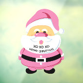 Schattigee roze kerstvakantie raamsticker (Vel 3)