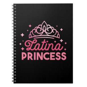 Schattigee roze Latina Princess Crown Notitieboek