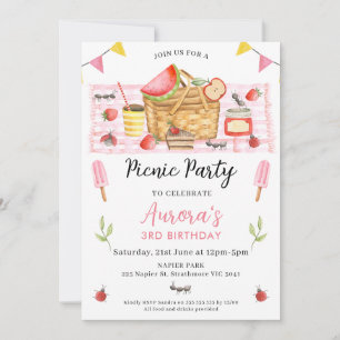 Schattigee Roze Meisjes Elke Leeftijd Picnic Verja Kaart
