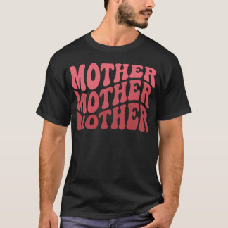 Schattigee Roze Moeder Wavy familie T-shirt