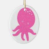 Schattigee roze octopus oude print keramisch ornament (Rechts)