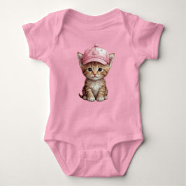 Schattigee roze one piece outfit voor een baby mei romper