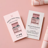 Schattigee roze  ovenbakkerij visitekaartje