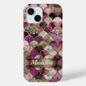 Schattigee roze paarse gouden zeemeerminschaal Case-Mate iPhone case (Achterkant)