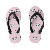 Schattigee Roze Panda Gezicht Girly Kinder Teenslippers (Voetbed)
