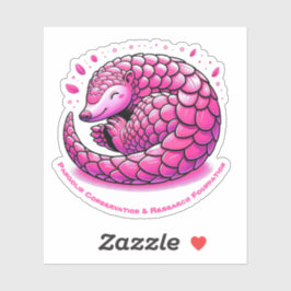 Schattigee roze Pangolin Sticker