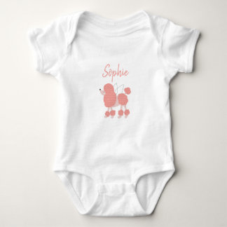 Schattigee Roze Poedel Baby Bodysuit