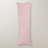 Schattigee roze polka dot inktdruppel lichaamskussen (Voorkant Verticaal)