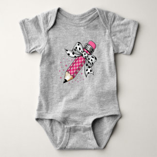Schattigee Roze Potlood Baby Outfit Romper