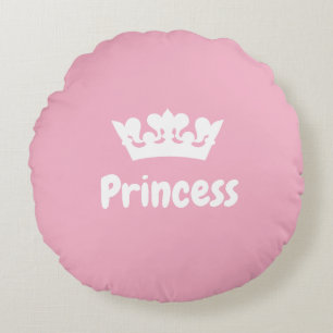 Schattigee Roze Prinses Kroonmeisje Kwekerij Ronde Rond Kussen