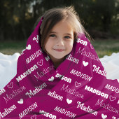 Schattigee roze pruim Herhalende Naam Gepersonalis Fleece Deken