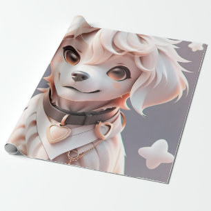 Schattigee Roze Retriever Puppy Gift Wrap Kids Ver Cadeaupapier