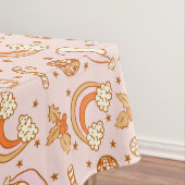 Schattigee Roze Retro Kerstdisco Rainbow Santa Tafelkleed (Voorbeeld)