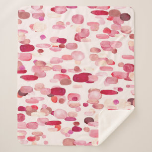 Schattigee roze rode vlekken naadloos sherpa deken