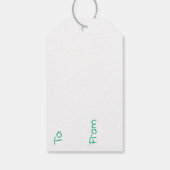 Schattigee roze rozen en lachende baby meisje van cadeaulabel (Achterkant)