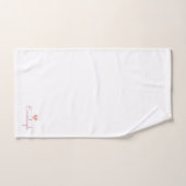 Schattigee Roze Script Naam Hart Handdoek (Handdoek)