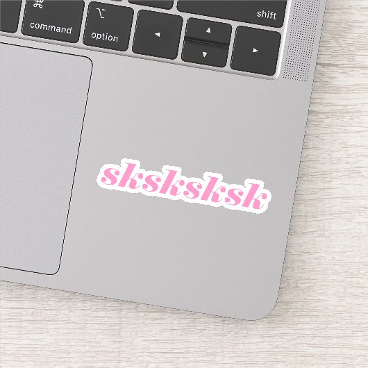 Schattigee Roze sksksksksk Sticker (Detail)