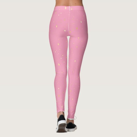 Schattigee Roze Sparkling Leggings (Achterkant)