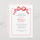 Schattigee Roze strik Kerstfeest Kaart (Voorkant / Achterkant)