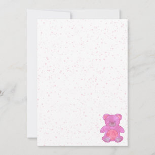 Schattigee Roze Teddybeer Custom Kaart