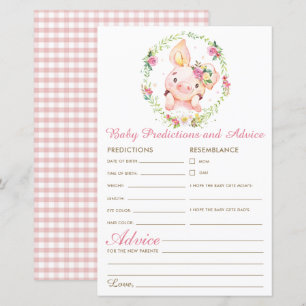 Schattigee Roze Varken Knorretje Baby Voorspelling