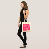 Schattigee roze vibes tote bag (Voorkant (model))