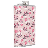 Schattigee roze vleermuizen en harten heupfles (Rechts)