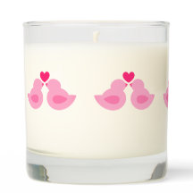 Schattigee roze vogels en rood hart