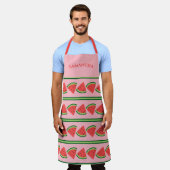 Schattigee Roze Watermeloen Slices Design Custom N Schort (Gedragen)