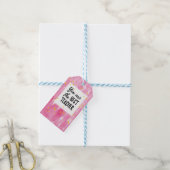 Schattigee Roze Waterverf Beste Leraar Waardering Cadeaulabel (Met Touw)