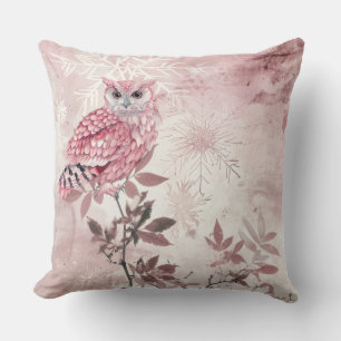 Schattigee Roze Woodland Uil Kussen