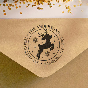 Schattigee Rudolph de Red Nosed Reindeer Kerstmis Rubberstempel