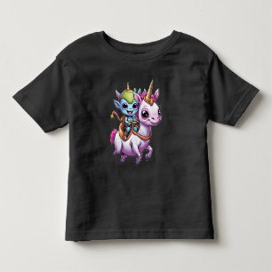 Schattigee Ruimte Alien rijden eenhoorn grappig UF Kinder Shirts