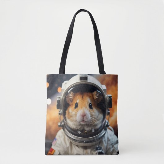 Schattigee ruimte astronaut hamster draagtas (Voorkant)