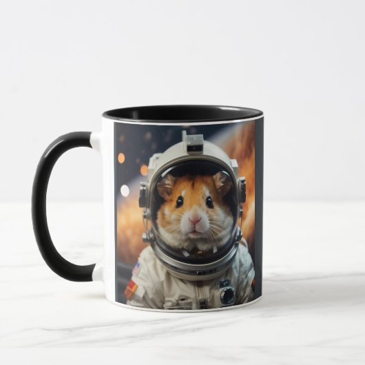 Schattigee ruimte astronaut hamster mok (Links)